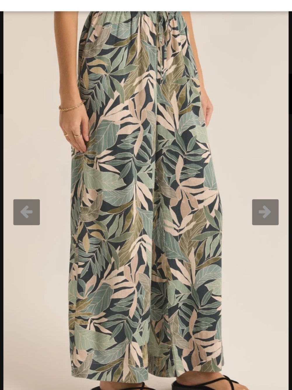 Z Supply Leaf Pattern Wide Leg Pants NWT - Picture 4 of 8